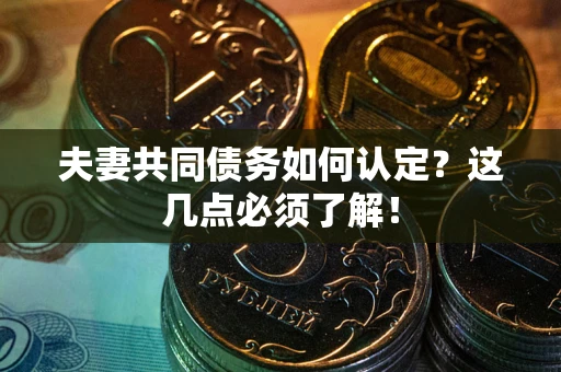 济南夫妻共同债务如何认定？这几点必须了解！
