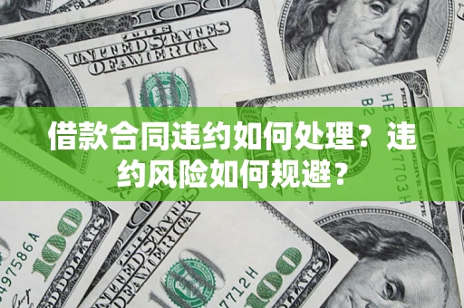 济南借款合同违约如何处理？违约风险如何规避？