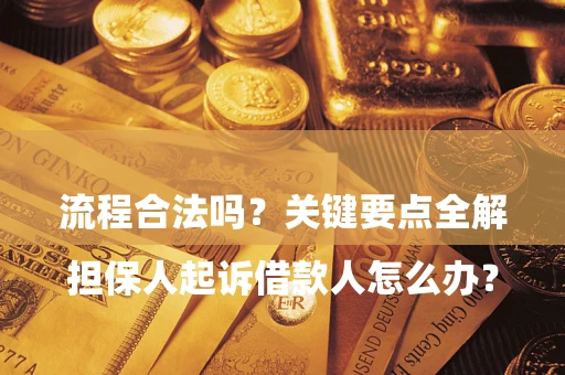 济南

担保人起诉借款人怎么办？流程合法吗？关键要点全解析