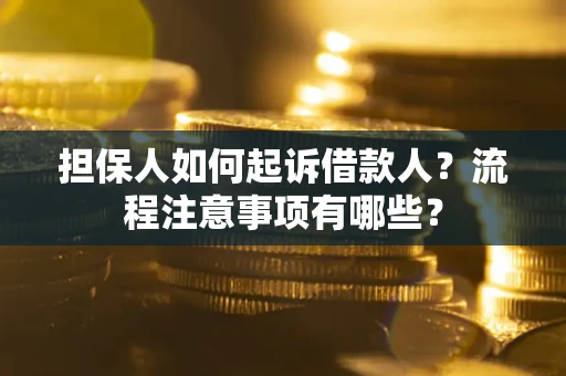济南担保人如何起诉借款人？流程注意事项有哪些？